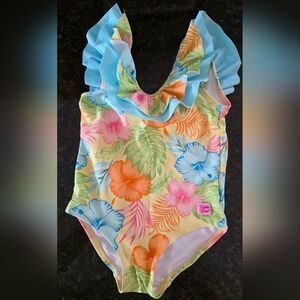 Ruffle Butts Pink and White Swimsuit